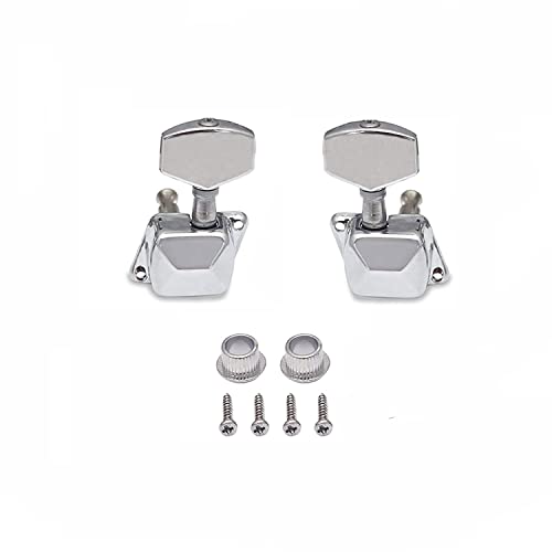 Mozart Tuning Peg Silver for Acoustic Guitar Parts Tuners Keys 1R+1L(2 PCS)