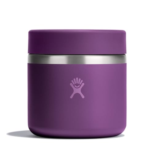 Hydro Flask Food Jar – Insulated Stainless Steel, Snack Travel Container for Hot Food, Lunch, & Soup 20 Oz Beachplum Purple
