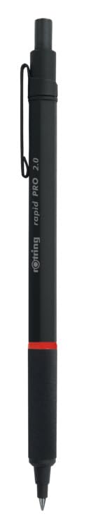 rOtring Rapid Pro Mechanical Pencil | HB 2.0 mm Lead Propelling Pencil | Matte Black Full-Metal Barrel with Velvet Case - Image 2