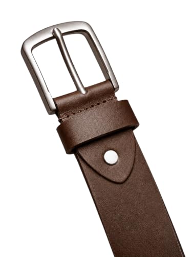 Image of LUQHAD Men's Genuine Leather Belt, Formal & Casual Wear, Rust-Proof Alloy Buckle