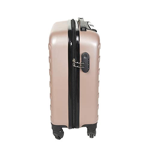 Mala de Bordo em ABS Com 4 Rodas 360 - Roncalli Case (Rose)