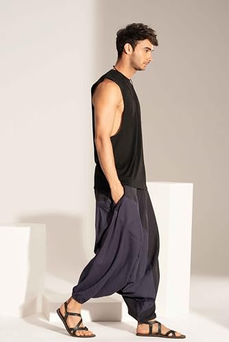 Image of The Veshti Company Stylish Harem Pants for Men's Cotton Hippie Style Baggy Oversized Yoga Pajama Pant