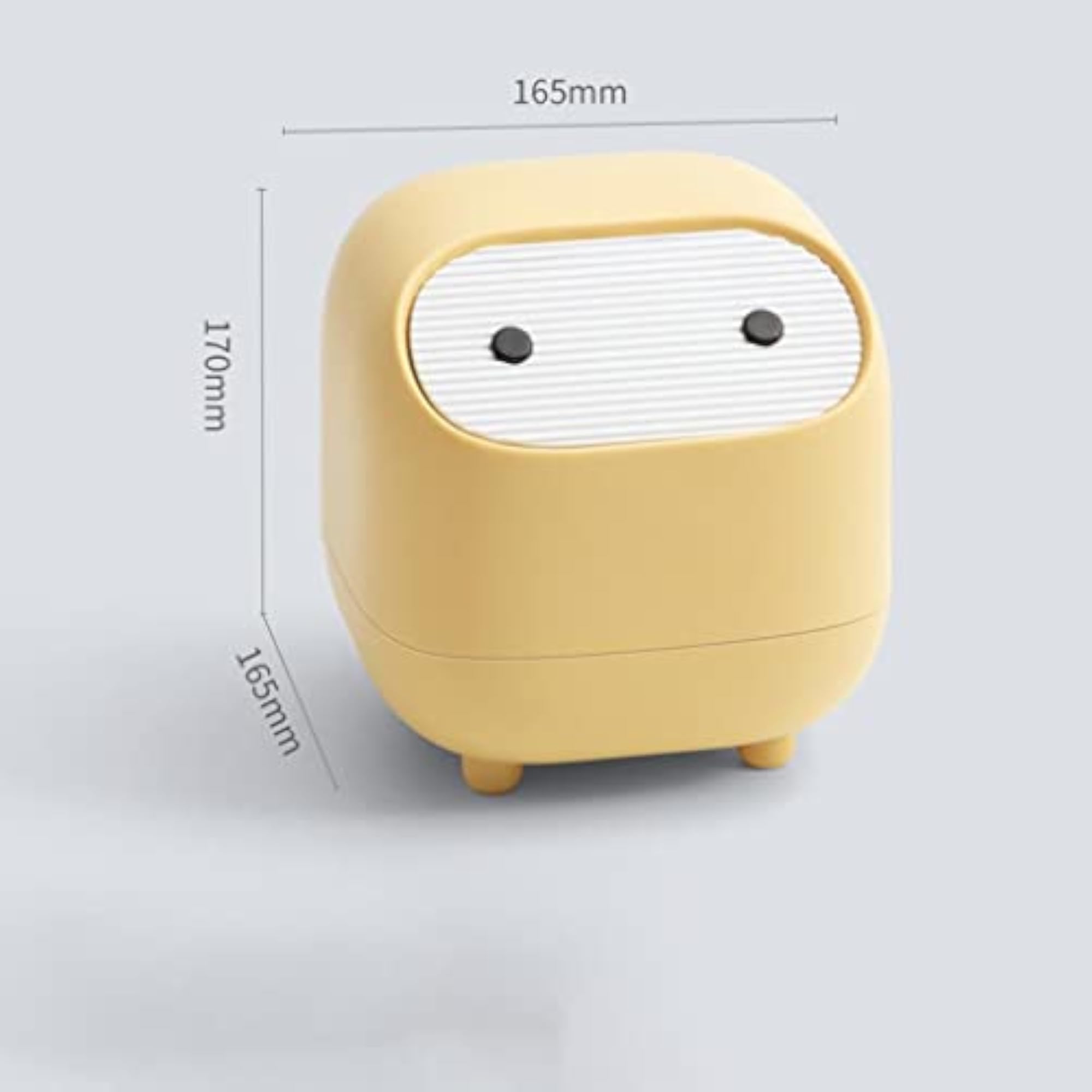 Desktop Small Waste Garbage Basket, Yellow