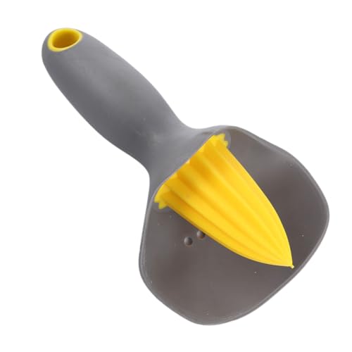 Espremedor Manual de Limão e Laranja, em Silicone, com Recipiente Coletor de Sementes (CINZA)