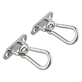 Hammer Wandhalterung Halterungen, 2 Stück Edelstahl Schaukelhaken für Yoga Schaukel, Aufhängungsgurte, Gymnastikringe und Kampfseile, unterstützt bis zu 80 kg, für den Innen- und Außenbereich