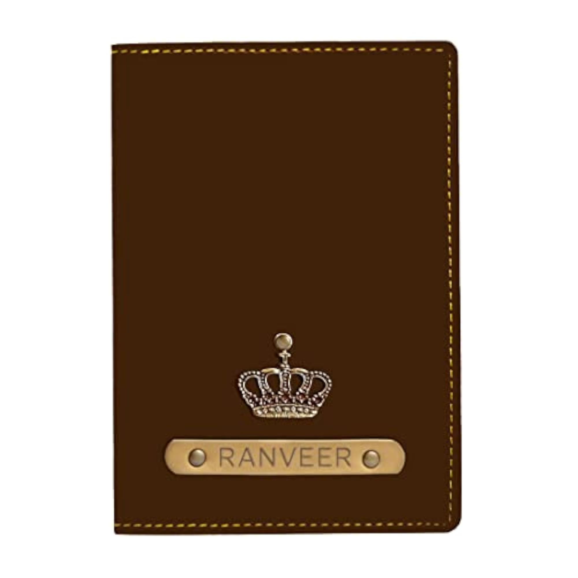Personalized Travel Wallet with Charm Passport Cover Vegan Leather, King