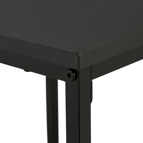 Miniatura 6 de Relaxdays Mesas Auxiliares, Pack De 3, Mesitas De Salón, 3 Tamaños, Diseño Nido, De Metal, Cuadradas, Decorativas, Negro