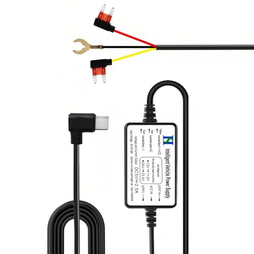 Dash Cam Hardwire Kit, Chargeur de Dash Camera Voiture, USB-C