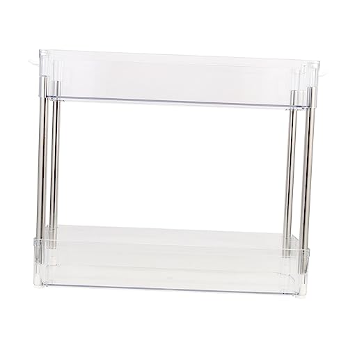 Alipis Double Layer Storage Rack Desktop Organizer for Bathroom Saving Stand for Makeups Perfumes Skincare Products Easy Access