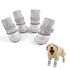 Dog Shoes for Small Dogs Soft Dog Boots with Rubber Soles for Outdoor Walking Running Anti Slip Dog Boots Paw Protectors Size 3 Grey