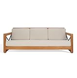 SAFAVIEH Couture Outdoor Patio Furniture Collection – Curacao 3-Seat Patio...