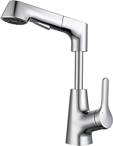 Robinet de bassin de lavage 2 modes à hauteur réglable et bec rotatif 360 durable