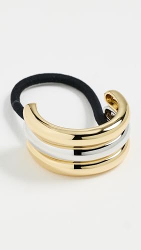 LELET NY Women's Glossy Triple Arch Petite Pony Cuff, Mixed Metal, Gold, One Size2