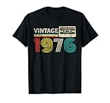 Vintage 1976 Classic Birthday 1976 Cassette Tape Vintage Camiseta