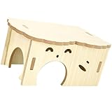 Petite maisonnette pour animaux – fabriquée en bois, cette maisonnette pour hamster peut également servir de support pour le nettoyage des dents de votre animal