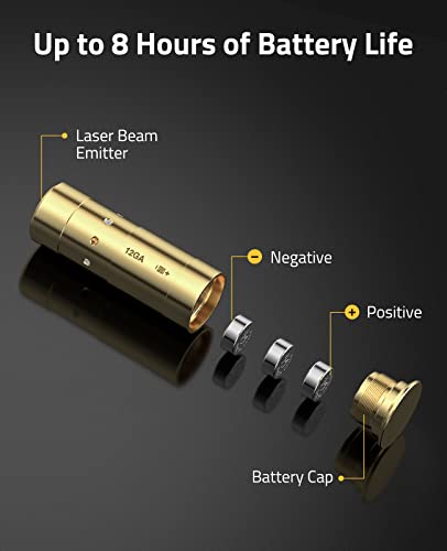 Image of CVLIFE Bore Sight Laser 223 5.56mm /9mm /.243.308 /12Gauge /7.62x39mm /.45acp Red Laser Bore Sighter with Batteries
