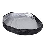 Supvox Wasserdichte Runde Gartentischabdeckung Oxford Gewebe UV beständig Winddichte Outdoor Möbel Schutzhülle für Terrasse Garten