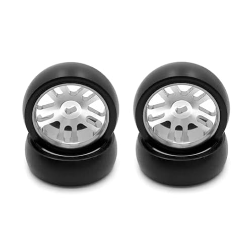 RC�J�[�̃A�b�v�O���[�h�p�[�c For Awd For IW02 RM02 RM03 For Dgawd For Kyosho For MINI-Z -D 1/28 4 �d���v���X�`�b�N�h���t�g�^�C���^�C�������z�C�[������(Silver)