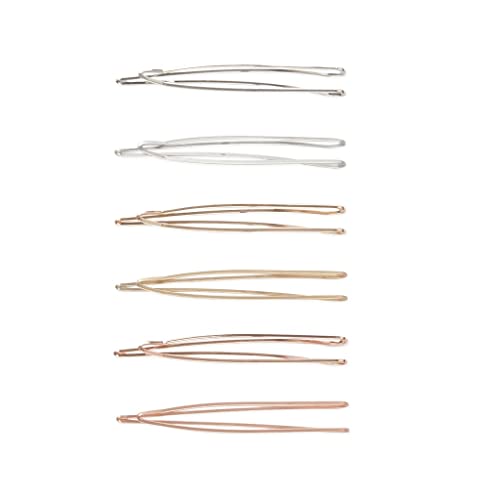 Scunci Bobby Pins, Silver, Gold, And Bronze Colors, 6 Pcs (2 Packs, 12 Total Pcs), 33453 #TOP1