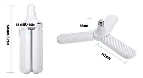 Lâmpada Led Fan Blade 45w Luz Potente Cor Branco Econômica