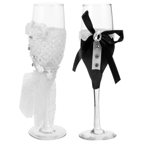 Calici da matrimonio: perfetti per la casa, la caffetteria, il ristorante e l'hotel, un'ottima scelta anche per gli amici, bicchieri da matrimonio in vetro