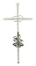 Silver Tone Plated 25th Wedding Anniversary Wall Cross, 8 Inch