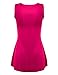 Made By Johnny MBJ WT827 Women's Summer Sleeveless Tunic Casual V-Neck T-Shirt Tank Tops Blouse XXL Coral