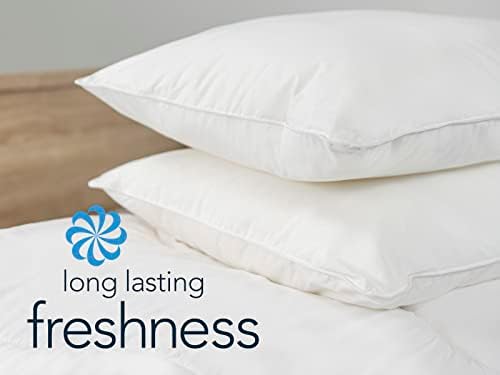 Snuggledown Freshwash Anti Allergy White Pillows 2 Pack Medium Support Designed for Back and Side Sleepers Bed Pillows