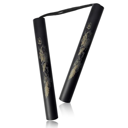 Wpxmer 1 Pack Foam Rubber Training Sticks, Black Martial Arts Sticks for Beginner Practice, 10 x 1.3 Inches