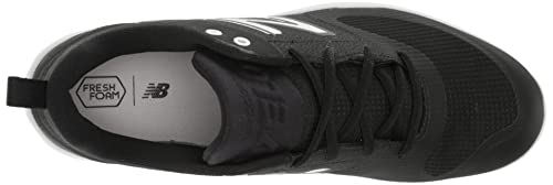 New Balance Women's Fresh Foam Velo V3 Molded Softball Shoe, Black/White, 8 Wide #TOP4