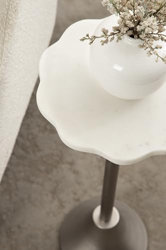 image for Kate and Laurel Sanzo Modern Pedestal Drink Table, 10 x 10 x 23, White