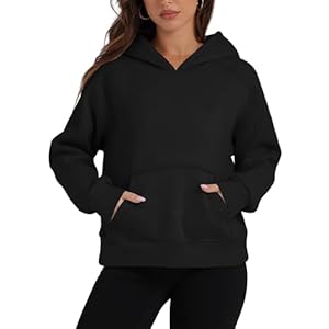 OFEEFAN Hoodies for Womens Sweatshirt Cropped Fall Fashion 2024 Outfits Trendy Fleece Pullover Long Sleeve Tops