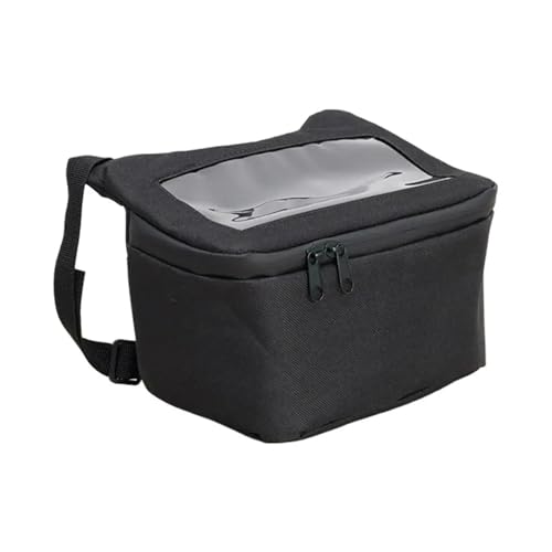 Sac de guidon moto étanche noir pour barres de sécurité et navigation