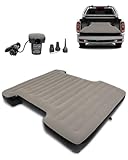 MIROZO Colchón de Aire para camioneta de 6 a 6.5 pies, tamaño matrimonial, colchón de Aire Inflable con Bomba de Aire para Acampar al Aire Libre, Tienda de campaña, camión (Gris)