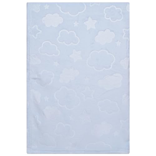 SOHOBABY™ Cute Decorative Universal Use Baby Soft Touch Embossed Fleece Blanket Wrap 75cm x 100cm (Blue)