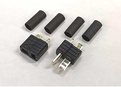 T-shaped 2 pin connector with anti-slip male and female 1 set of each