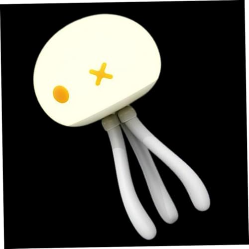 Lurrose Creative Jellyfish-Shaped Silicone Lamp for Nursing Home Decor Reading Rechargeable Cozy Light for Bedrooms Shops