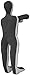 Grappling Dummy-MMA Jiu Jitsu Grappling Wrestling Dummy Made from Durable Canvas Fabrics MMA Dummy (UNFILLED) (Gray, Small)