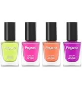 Pronto 4 Collection: I Love Neons - 4 Pieces Set: Long Lasting, Quick Dry Nail Polish