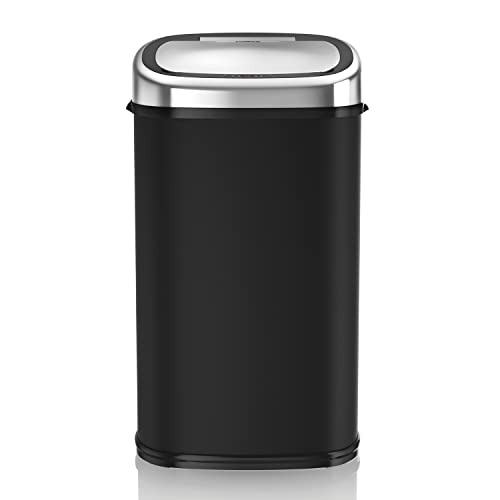 TOWER 58L Cuadrado Sensor Basura Negro, Metal, Talla única Cover