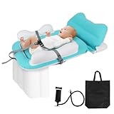 Flugzeugbett für Kleinkinder, Baby Flugzeug Must Have Tragbare Aufblasbares Flugzeug-Autobett, Reisebett für Kinder mit Handpumpe und hohen Seiten für Flugsitz, Auto, Zug