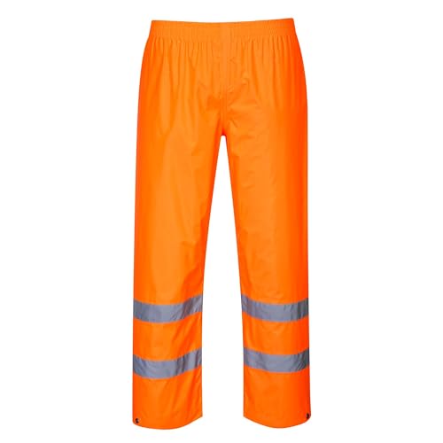 Portwest Pantalon de pluie Hi-Vis, Couleur: Orange, Taille: XL, H441ORRXL