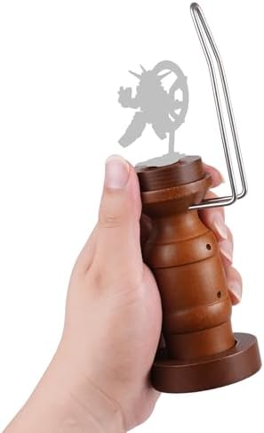 Miniature Painting Handle Golden Maple Paint Holder 360° Rotating Miniature Painting Tool for Models Fantasy Figurines with 6 Interchangeable Bases