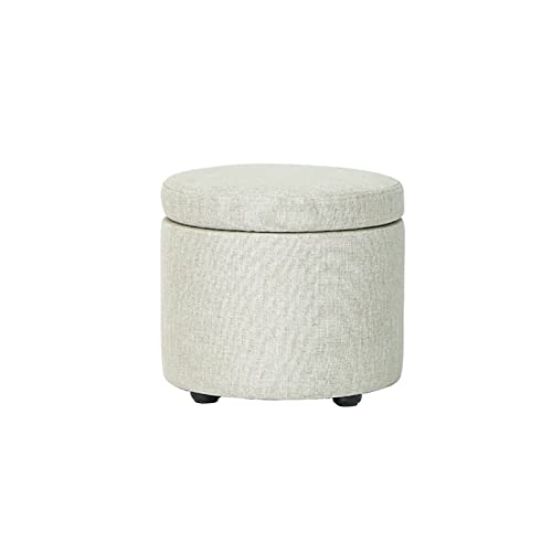 Repose-pieds blanc compact pour optimiser le rangement du salon - 2