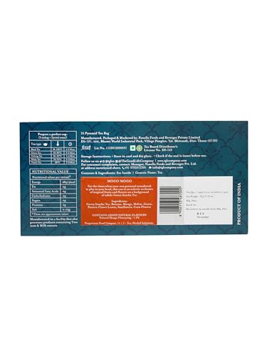 Image of TGL Co. Mogo Mogo Green Tea -24 Tea Bags|Hot & Ice Tea|Real Fruits|Richness of Flavours |Refreshing |Juicy Goodness of Green Sencha, Banana, Mango, Melon, Passion Flower Leaves, Sunflowers, Guava