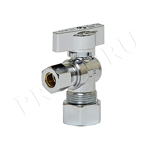 [10-Pack] PROCURU Heavy Duty Angle Stop Valve 1/2" Nominal (5/8" OD) Compression x 3/8" OD, 1/4-Turn Operation (PCAS12-10P) by PROCURU - Image 3