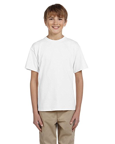 Product of Brand Gildan Youth Ultra Cotton 6 oz T-Shirt - White - M - (Instant Savings of 5% & More)