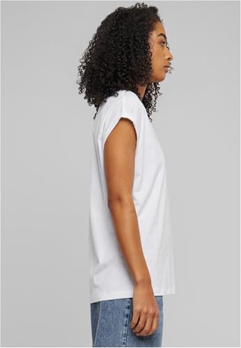 Urban Classics Ladies Extended Shoulder Tee, Camiseta Mujer, White, M