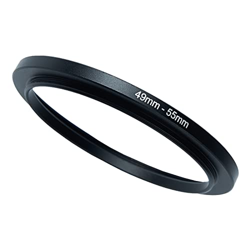 Image of 49mm to 55mm Step-Up Ring Filter Adapter for All Brands UV ND CPL Metal Ring Step-Up Rings Adapter Filter (49mm-55mm)