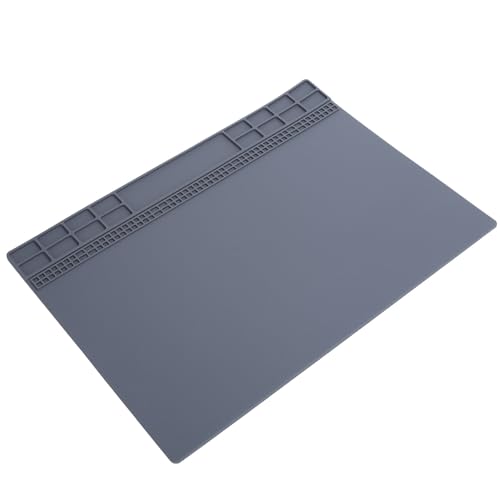 Generic Alfombrilla de Goma Antideslizante para Mesa, Herramienta de Reparación de Relojes, Gris para Mantenimiento de Relojeros, 13,8x9,8 Pulgadas